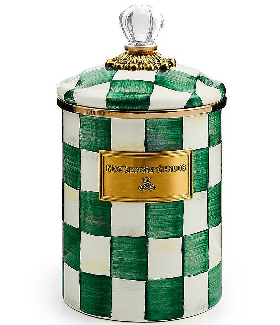 Emerald Check Medium Canister