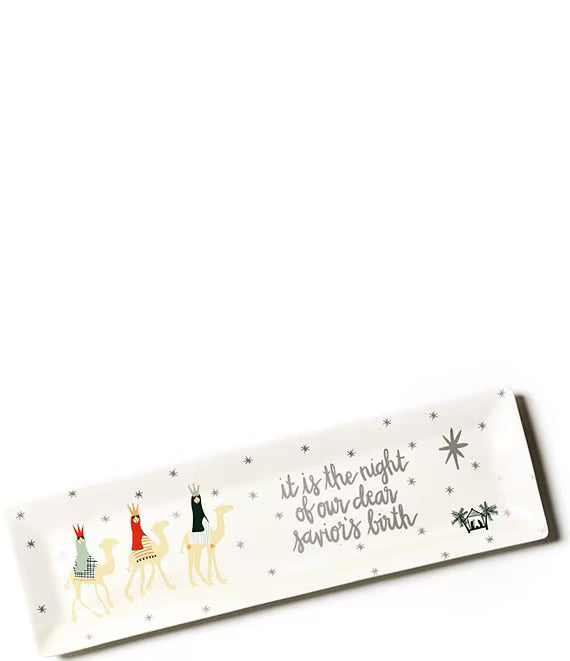 O Holy Night in Color Skinny Rectangle Tray