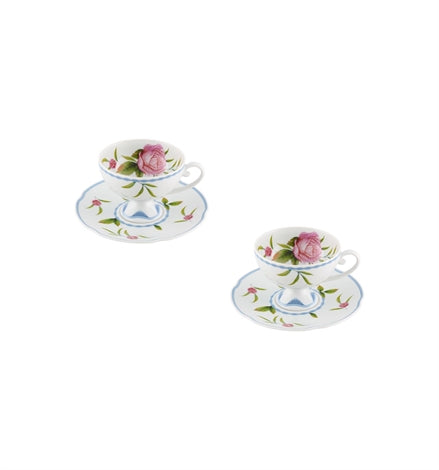 Bridgerton Set of 2 Tea Cups & Saucers