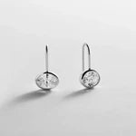 Fallon Sterling Silver Moissanite Bezel Earrings