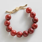 Red Jane Beaded Bracelet - Cherry Red