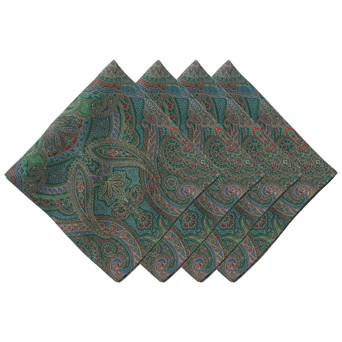 Paisley Napkin Set of 4 - Evergreen Paisley Green