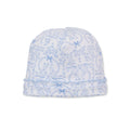 Blue Delicate Blooming Bows Printed Hat