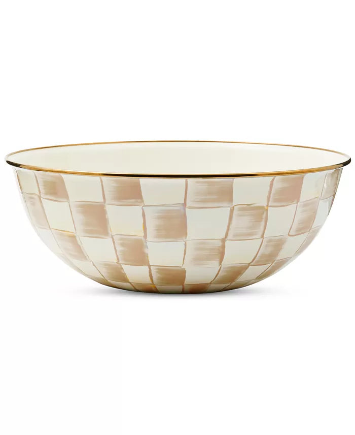 Mocha Check Extra Large Everyday Bowl