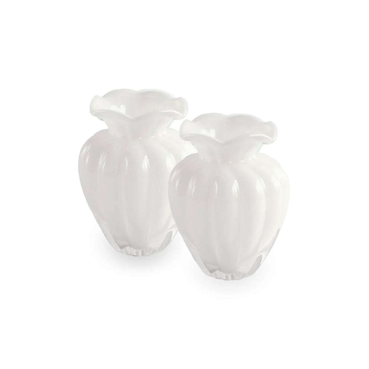 Glass Vento Small Vase Cream