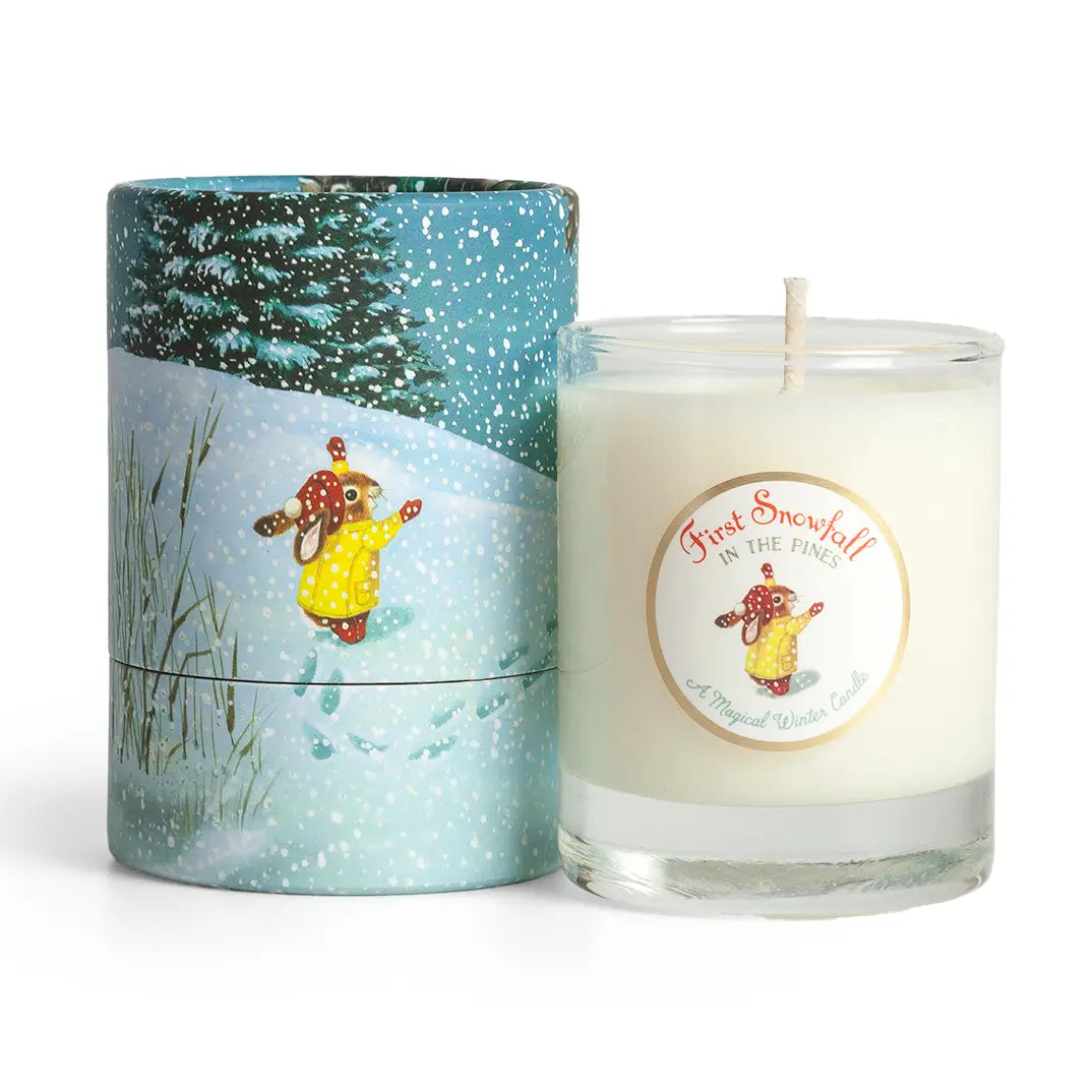 First Snowfall in the Pines Small Candle