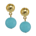Matte Turquoise Drop Earrings