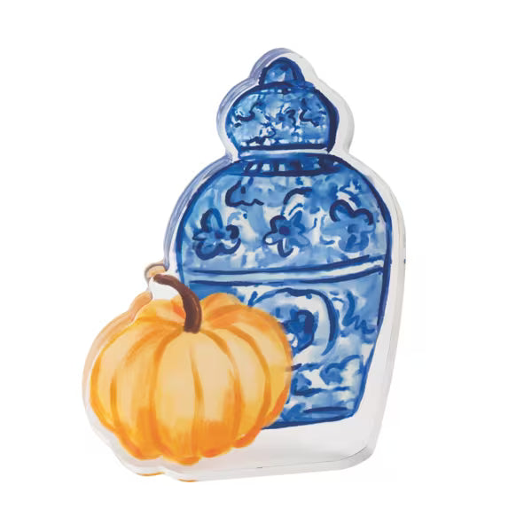 Pumpkin Topiary Acrylic Sitter