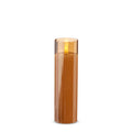2x7 Gold Glass Ivory Pillar Candle