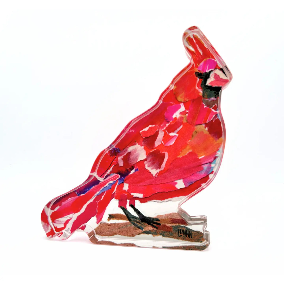 Visiting Cardinal Acrylic Block