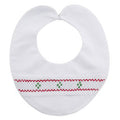 Holiday Bib with Smocking and Cording