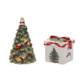 Christmas Tree Figural Salt and Pepper Tree & Gift Box