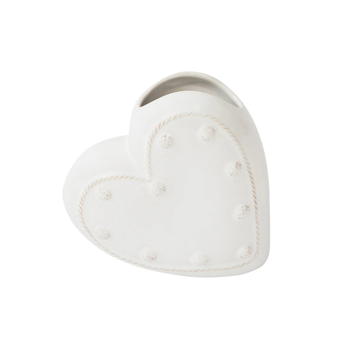 Berry & Thread 6" Heart Vase Whitewash