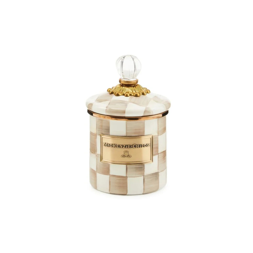Mocha Check Demi Canister