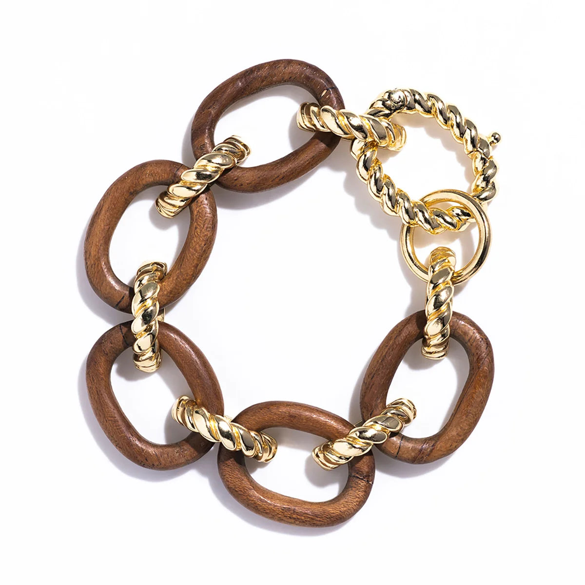 Teak Earth Goddess Link Bracelet