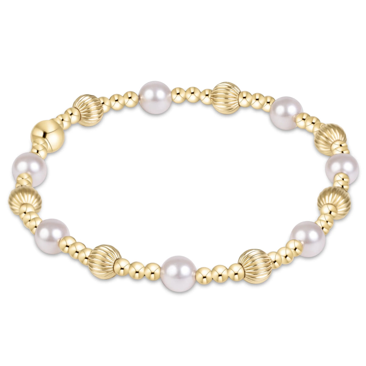 Dignity Sincerity Gold 5MM Bracelet Pearl