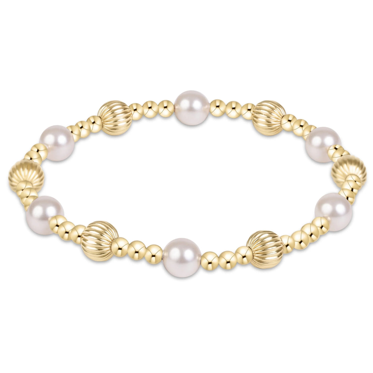 Dignity Sincerity Gold 6MM Bracelet Pearl