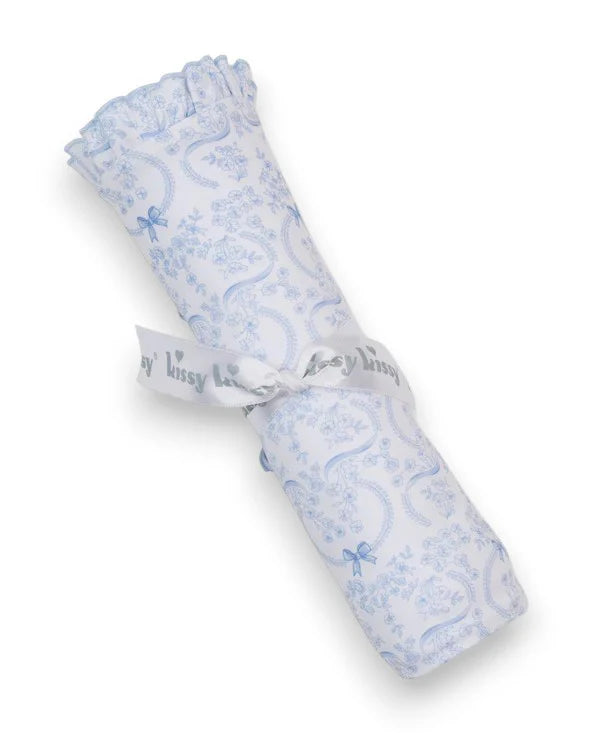 Blue Delicate Blooming Bows Blanket
