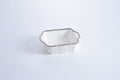 Square Baking Dish White w/silver