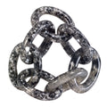 Chain Link Black Speckled Napkin Ring