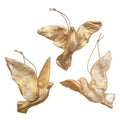 Trio of Sculpted Gilded Doves