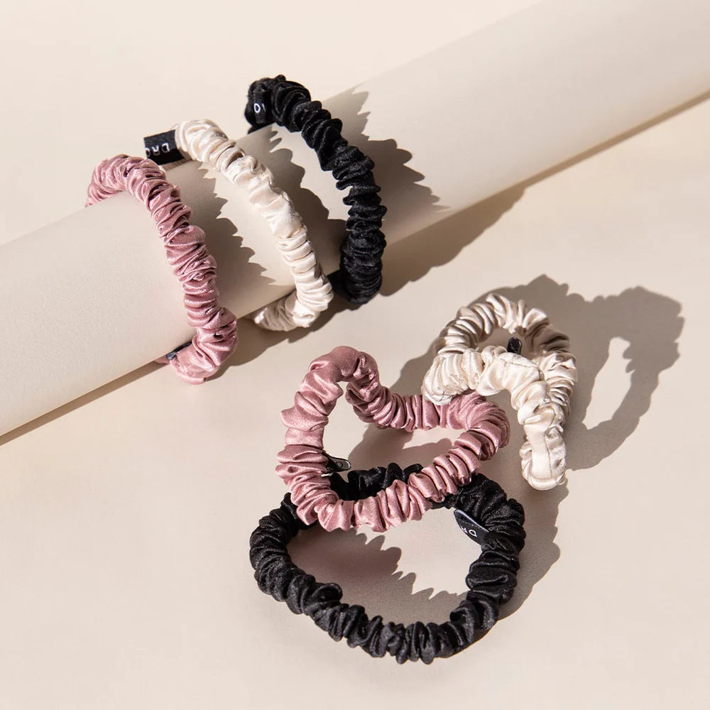 Silk Scrunchie Set of 6