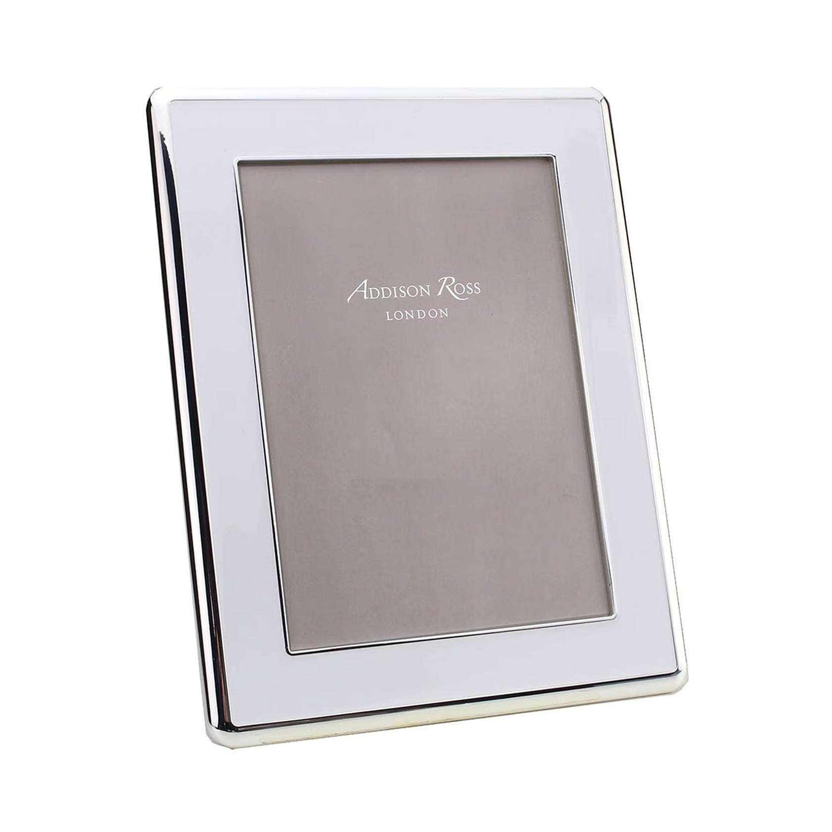 White Enamel & Silver Curve Frame 4x6