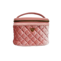 Getaway Jewelry Case - Blush Velvet Quilted