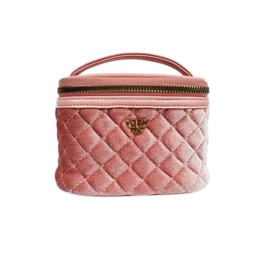 Getaway Jewelry Case - Blush Velvet Quilted