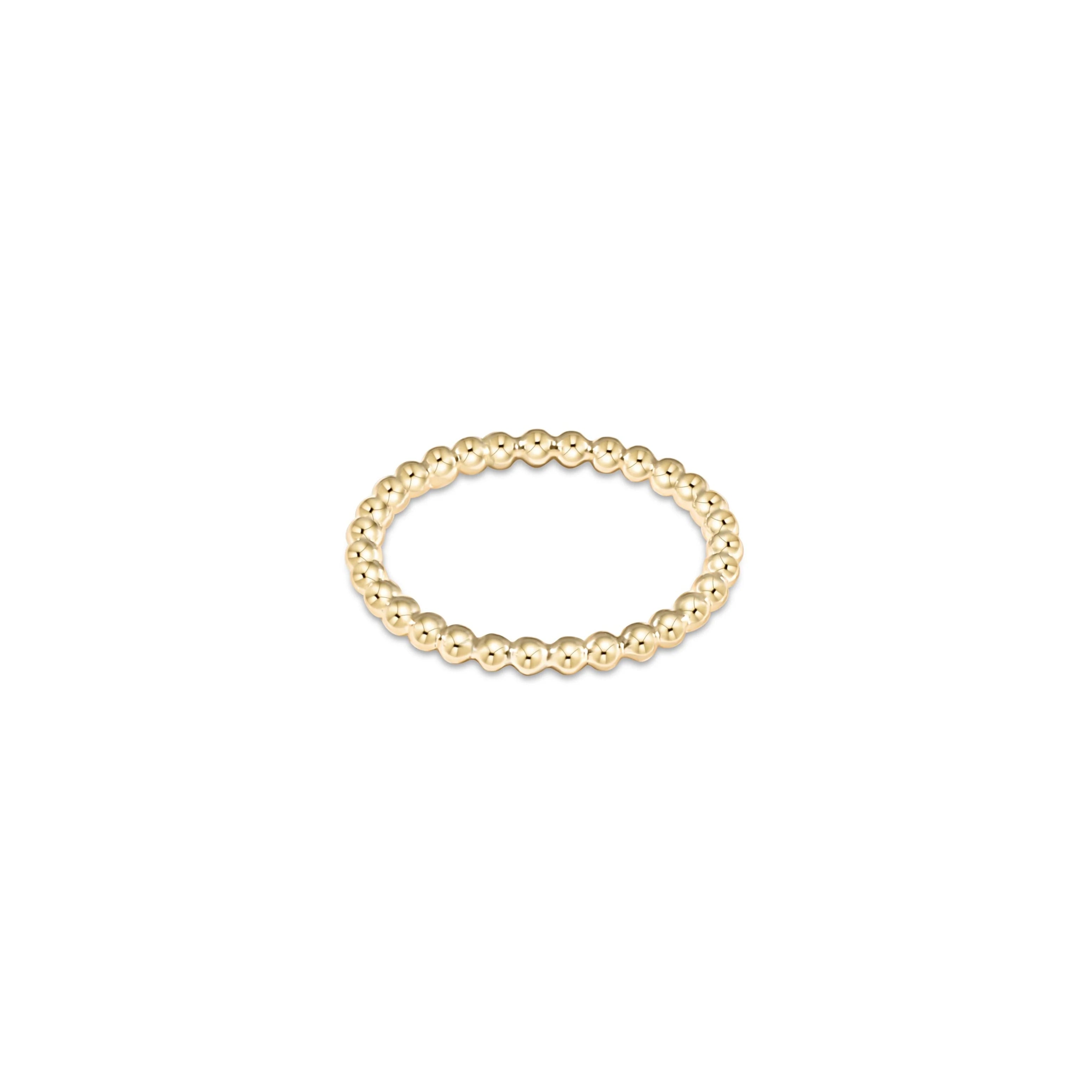 Classic Gold 1.5MM Bead Ring Size 7