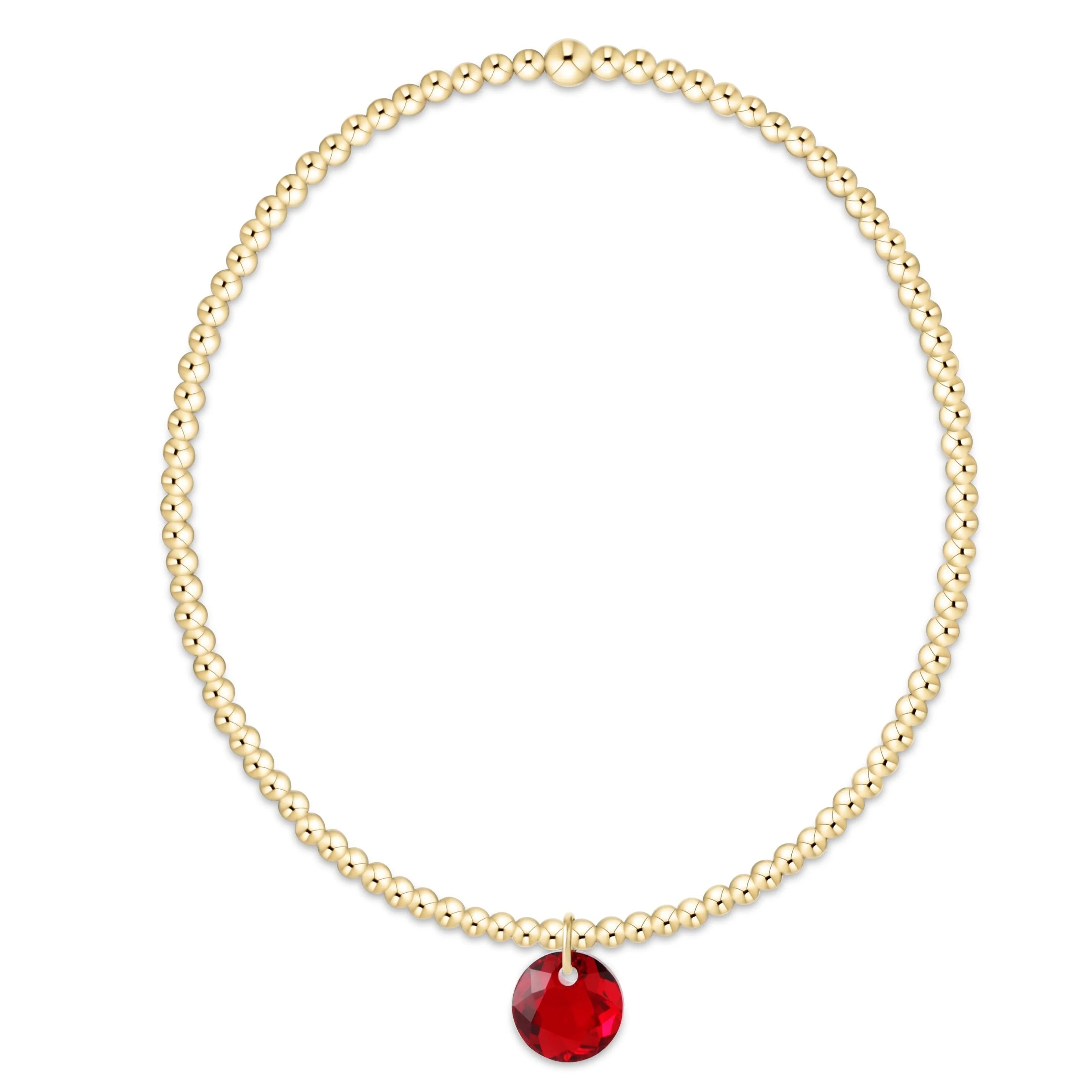 Classic Gold 2MM Bracelet Reflection Charm