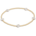 Signature Cross 2MM Gold Bracelet - Off White