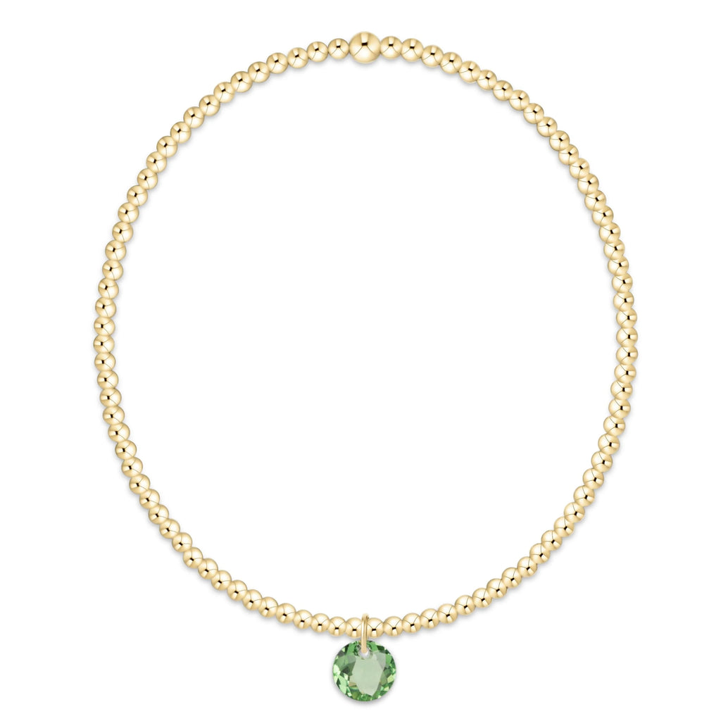 Classic Gold 2MM Bracelet Reflection Charm