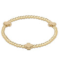 Signature Cross 3MM Gold Bracelet Gold