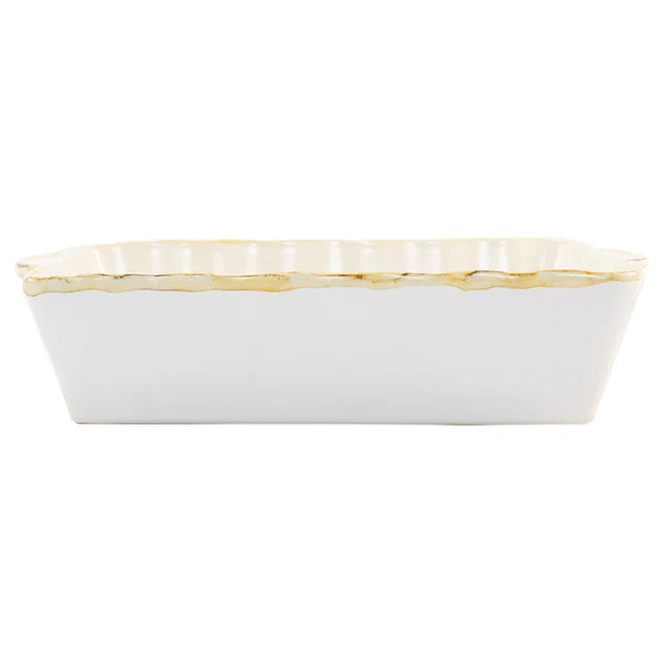 Italian Bakers Large Rectangular Baker White