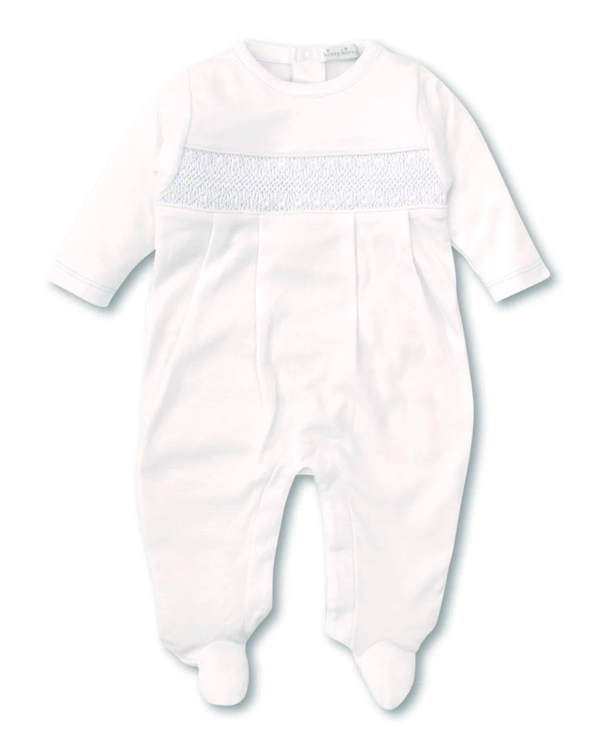 Hand Smocked CLB Charmed White Footie