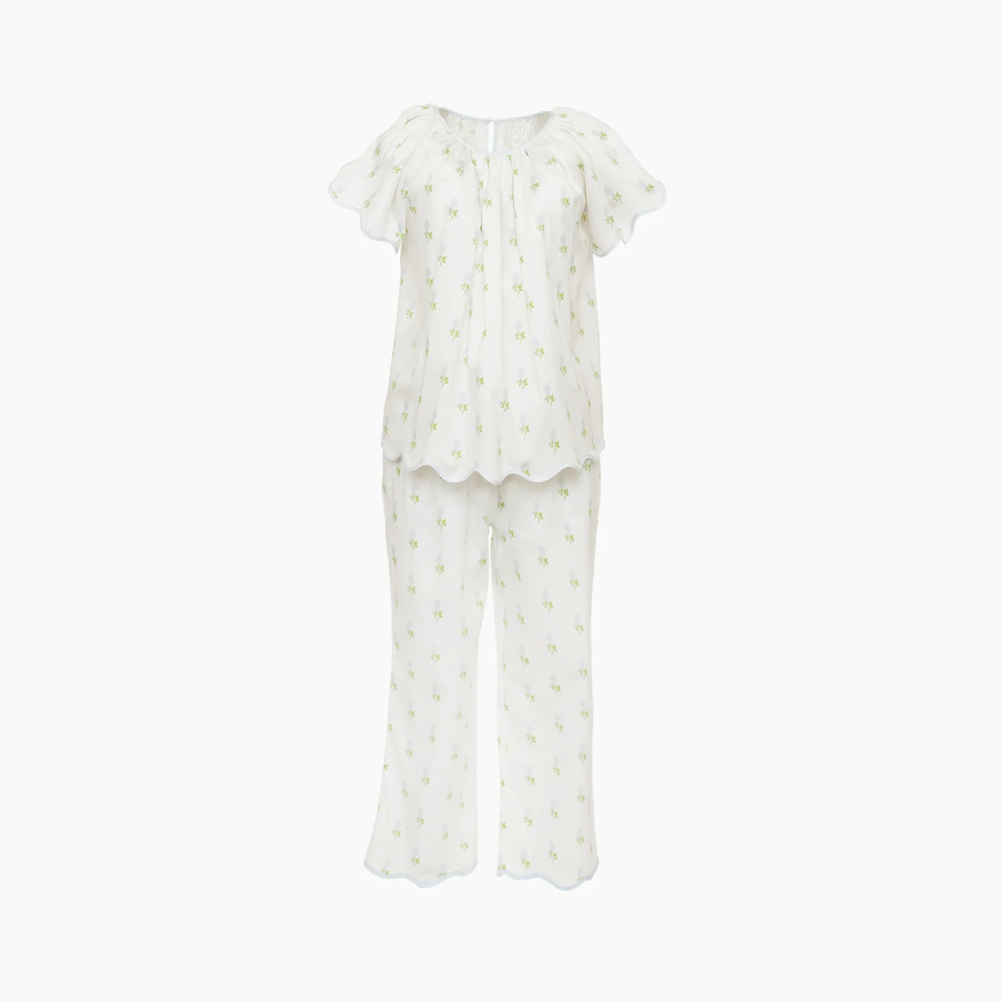 Vandy Scalloped Short Sleeve Pajamas