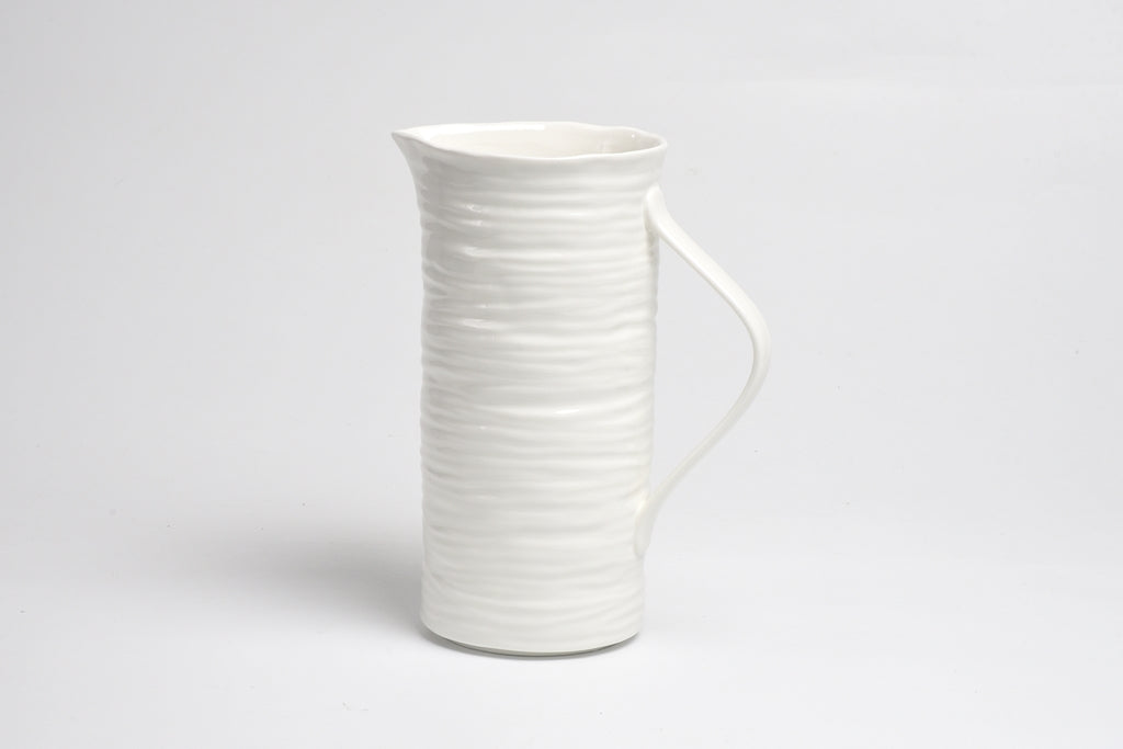 Pitcher Le Blanc Pattern All White