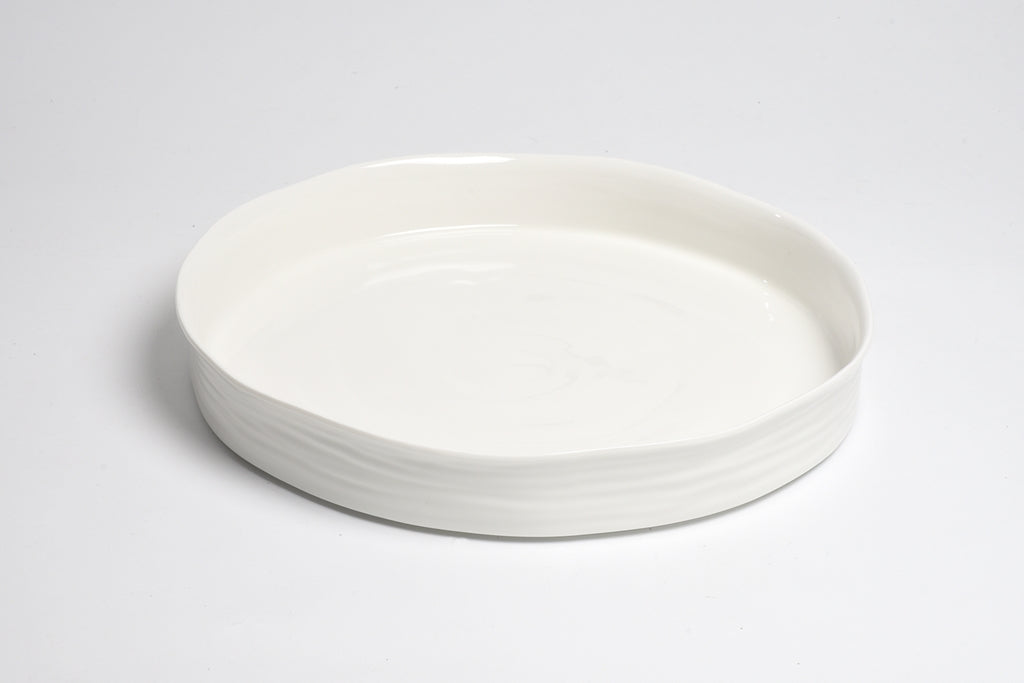 Round Platter Le Blanc Style All White
