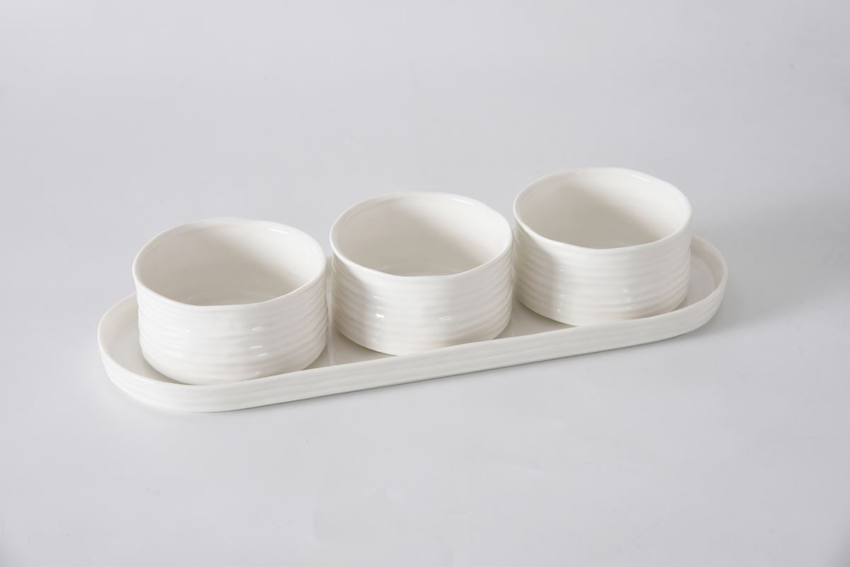 Entertaining Set Le Blanc All White 4 Piece