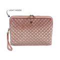 Litt Makeup Case - Blush Velvet Quilted