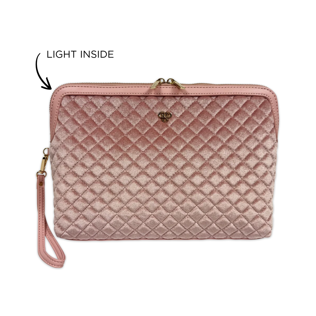 Litt Makeup Case - Blush Velvet Quilted