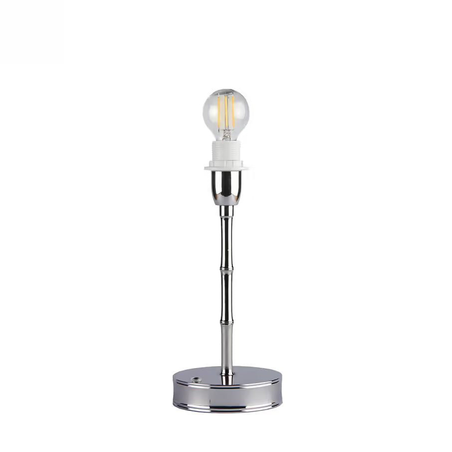 Small Bamboo Lamp Base Silver