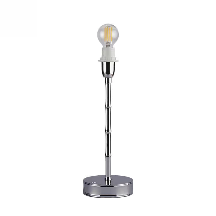 Large Bamboo Lamp Base Silver