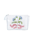 Embroidered Carnation Large Makeup Bag
