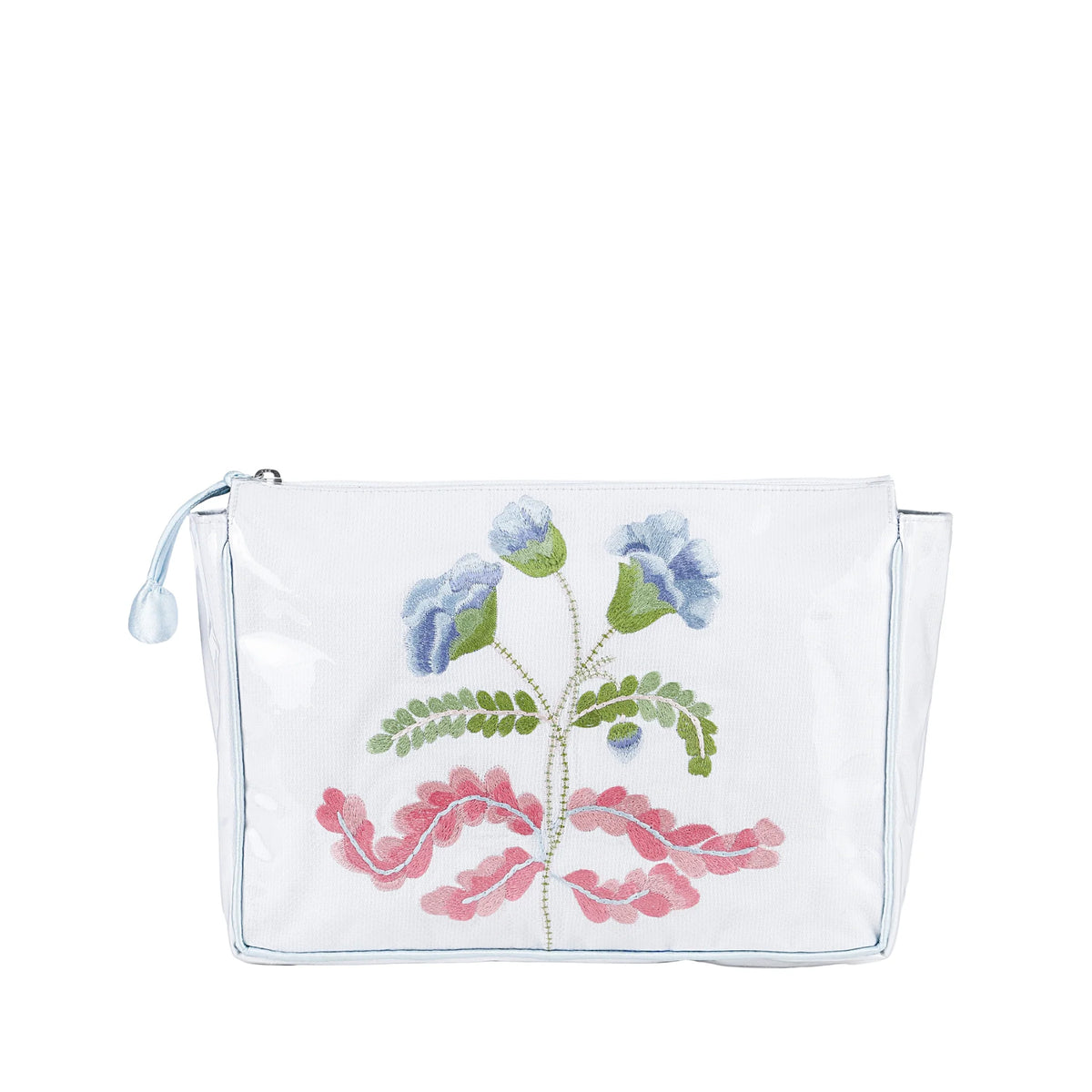 Embroidered Carnation Large Makeup Bag