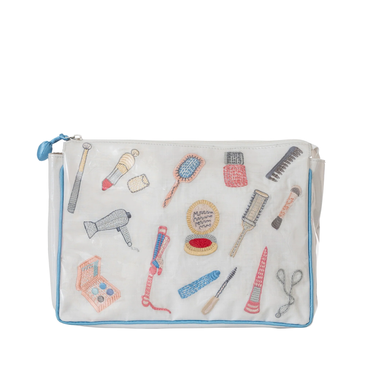 Embroidered Essentials Large Makeup Bag