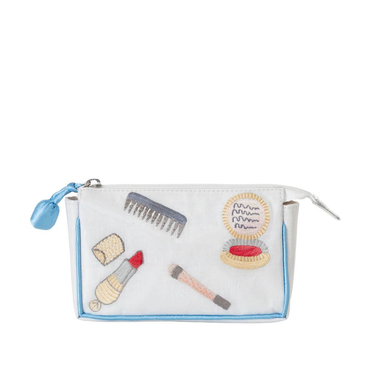 Embroidered Essentials Small Makeup Bag