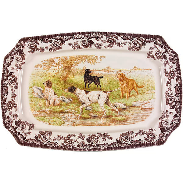 Rectangular Woodland Dogs Platter