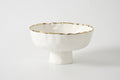 Medium Footed Bowl Portofino white/gold